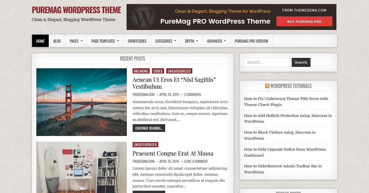 PureMag WordPress Theme - ThemesDNA.com