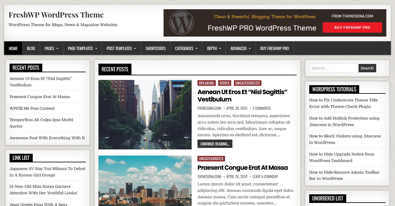 FreshWP WordPress Theme - ThemesDNA.com