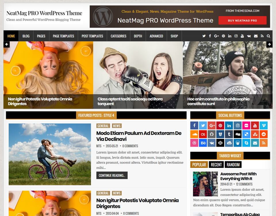 NeatMag PRO WordPress Theme