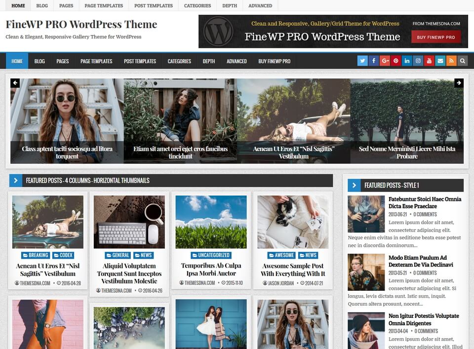 FineWP PRO WordPress Theme