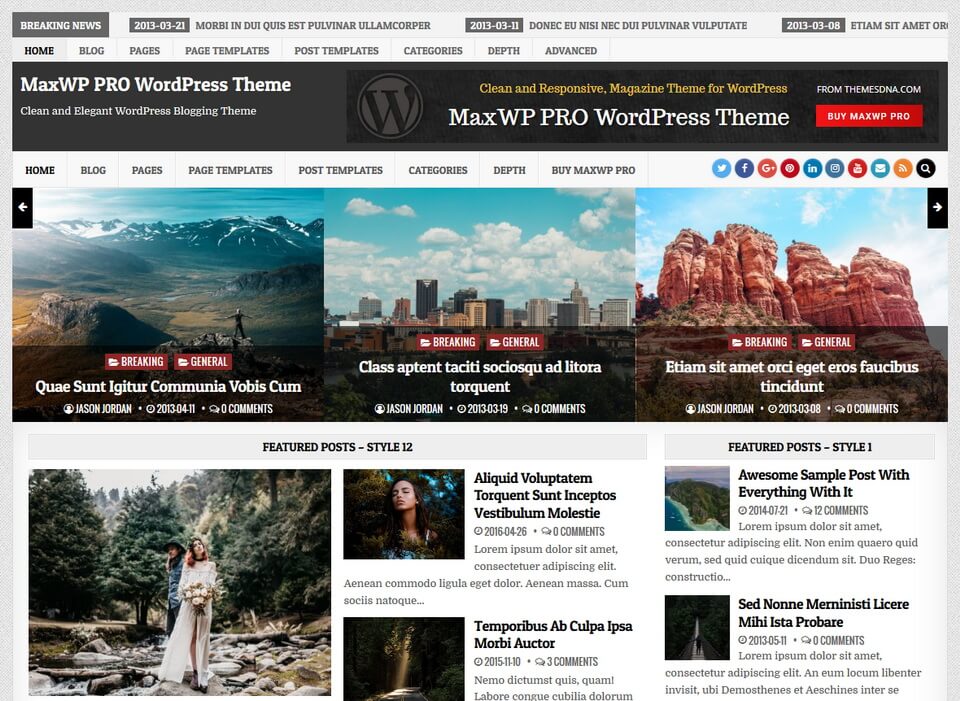 MaxWP PRO WordPress Theme