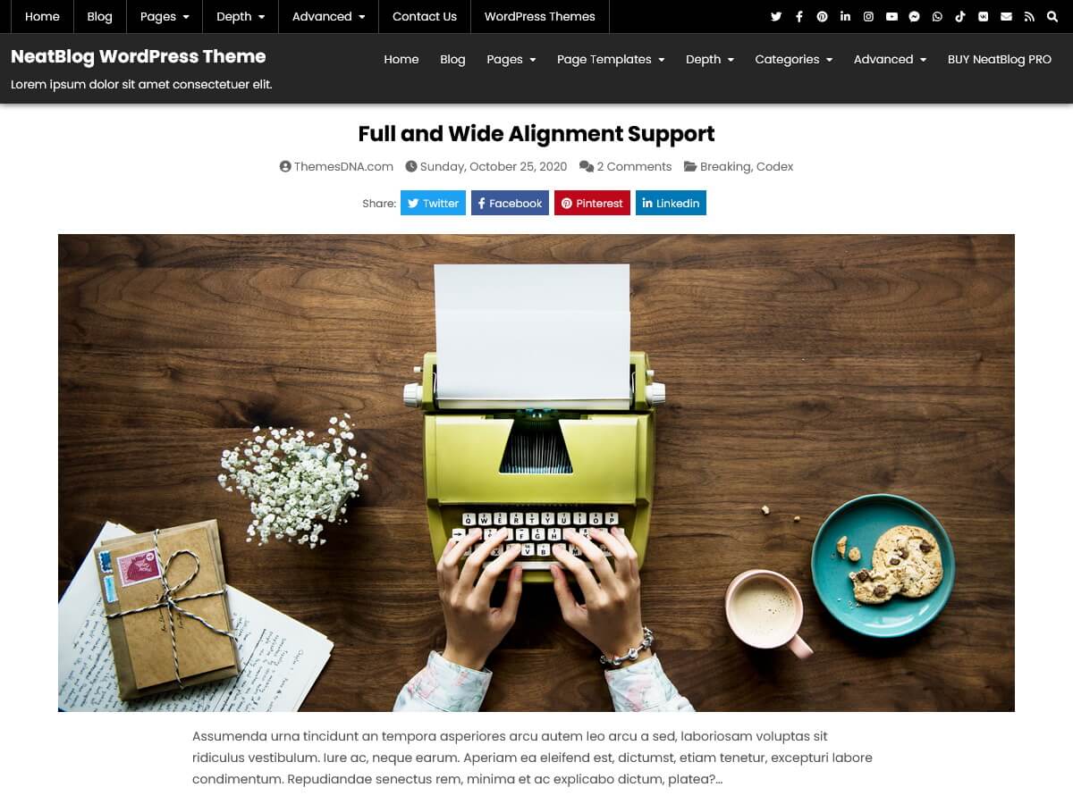 NeatBlog WordPress Theme