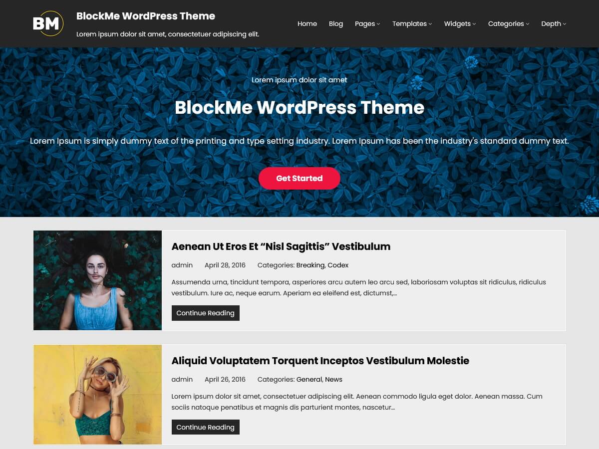 BlockMe WordPress Theme