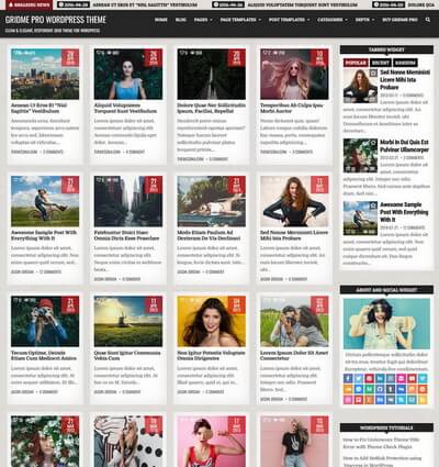 GridMe PRO WordPress Theme